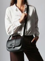 Cross Body Tas Sienna Leder Lancel Zwart sienna A13719-vue-porte